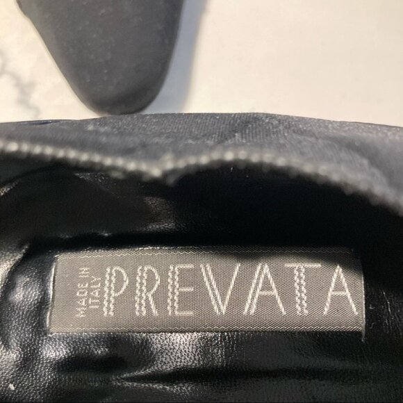 PREVATA Sz 9B Fabric and Leather 2” Heel Y2K  Style Made in Italy Shoes - Picture 4 of 10